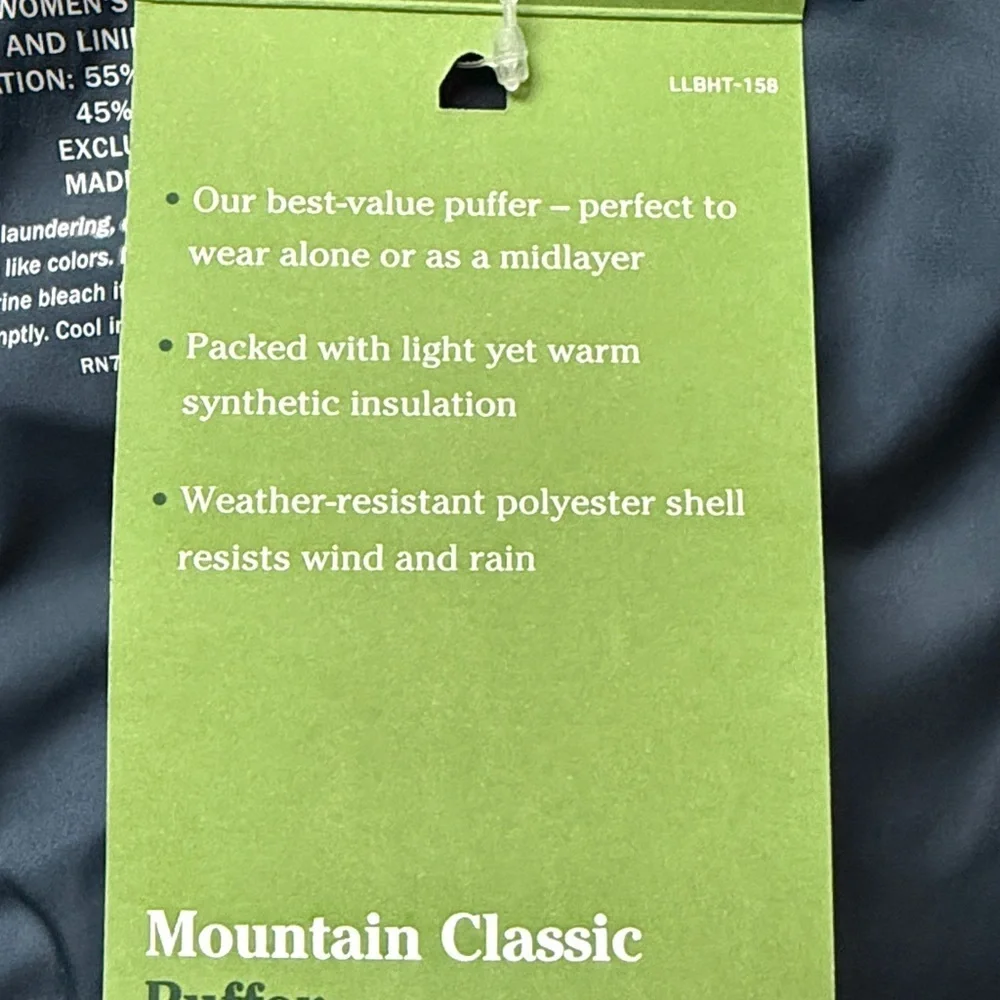 L.L.BEAN Mountain Classic Colorblock Puffer Jacket NWT Size XS - Picture 4 of 16